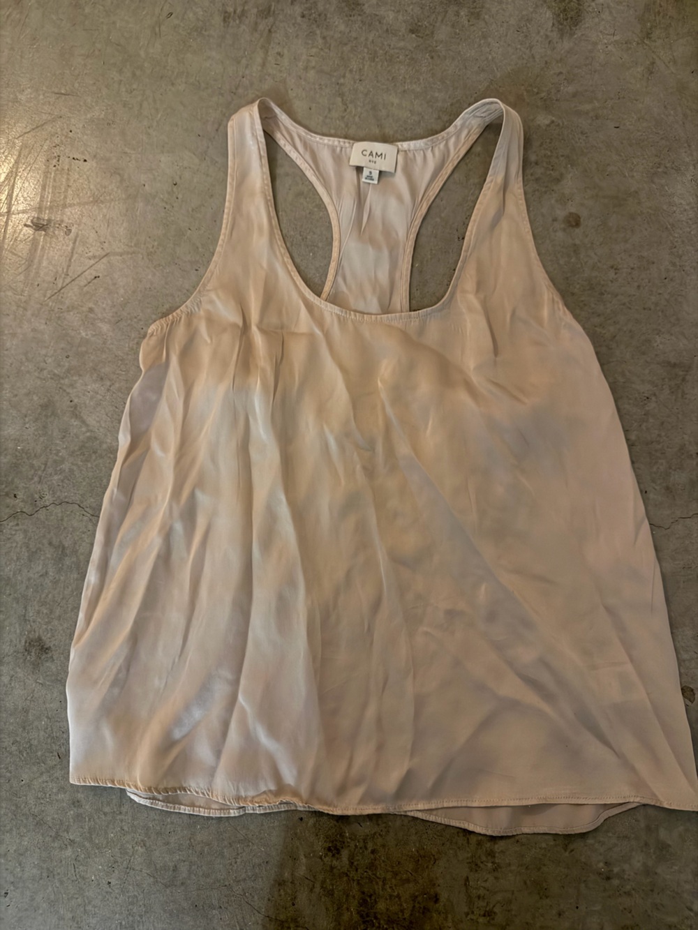 Cami NYC silk Racerback Tank Top